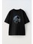 Batman Sad Tasarım Baskılı Pamuk Sıyah Oversize T-Shirt 1