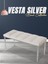 Gazzini Furniture Vesta Silver Puf Dilimli Model Metal Ayaklı Bench 1