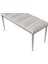 Gazzini Furniture Vesta Silver Puf Dilimli Model Metal Ayaklı Bench 5