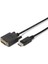 DisplayPort (DP) DVI Kablosu, DP Erkek - DVI (24+1) Erkek, 2 metre, kilit mekanizmalı, AWG28, 2x zırhlı, DP 1.1a uyumlu, UL, CE, siyah renk 1