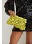 Lime Yeşili Kapitone Saten Kadın Clutch Çanta 1