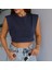 Kadın Vatka Görünümlü Sıfır Kol Crop Body 1