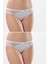Kadın %95 Pamuk, %5 Likralı Dantelli Bikini Külot 2'li Paket 1