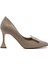 Elenor 8 cm Metal Detayli Topuklu Ayakkabi Sti̇letto Nut.kirisk 5