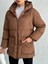 Puffer 4 Cep Detaylı Kapüşonlu Şişme Mont 2