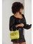 Kadın Yeşil Gül Tasarımlı Sate Kumaş El Çantası Clutch Portföy 2