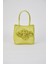 Kadın Yeşil Gül Tasarımlı Sate Kumaş El Çantası Clutch Portföy 4
