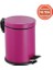 70-141 Paslanmaz Çelik 5 Litre Pedallı Banyo Çöp Kovası Fuşya 1