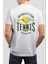 Tennis Baskılı Beyaz Tişört C778 1