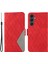 Samsung Galaxy S24 Fe Cüzdan Kart Yuvaları Eşkenar Dörtgen Deri Telefon Kapağı (Yurt Dışından) 1