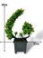 Yapay Çiçek Bonsai Ağacı Pembe Eğik Model Dekoratif Yapay Ağaç Bonzai 30*22 Cm Siyah Kare Saksıda 2