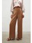 Zincirli Saten Krep Pantolon - Camel 4