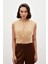 Toka Detaylı Kolsuz Bluz - Camel 3