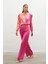 Zincirli Saten Krep Pantolon - Fusya 4