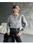 Kadın Parlak Simli Kısa Oversize Basic Parlak Saten Gömlek Yeni Sezon Crop Saten Gömlek 2