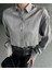 Kadın Parlak Simli Kısa Oversize Basic Parlak Saten Gömlek Yeni Sezon Crop Saten Gömlek 3