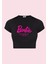 Wear And Wear Kadın Barbie Baskılı Los Angeles Kısa Kollu Slim Fit Crop Tshirt 3