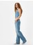 Bol Paça Kot Pantolon Çift Bel Detaylı Pamuklu - Straight Fit Jean 2