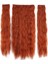Kanekalon Fiber Sentetik Kabartılmış Dalgalı Yarım Ay + 2 Yan Saç Çıt Çıt / Bakır / 1