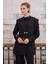 Kruvaze Blazer Ceket Pantolon Takım Siyah 2