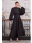Pelerinli Elbise Siyah 9