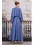 Pelerinli Elbise Kot Mavi 4