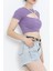 Dekolteli Crop Body Mor - 4121.1567. 3