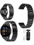 Samsung Galaxy Watch 3 41MM Kordon Paslanmaz Çelik Stainless Steel Baklalı Ayarlanabilir Akıllı Saat Kordonu ve Ayarlama Aparatı 1