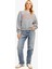Jxmerle Kadın Gri Sweatshirt 12260608-LIGHTGREYMELANGE 2