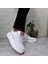 544 Beyaz Fuspetli Kalın Tabanlı Spor Ayakkabı 5