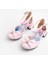 Pembe Simli Fiyonklu Kız Çocuk Topuklu Ayakkabı 2