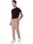 Ince Yazlık Erkek Yüksek Bel Rahat Salaş Pamuklu Slouchy Fit Basic Beli Lastikli Bilek Boy Pantolon 1