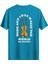 Keman Baskılı Slim Fit Tişört Bisiklet Yaka T-Shirt Mavi 1