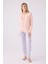 Kadın Somon Kışlık Termal Pijama Takım, Içi Şardonlu 3