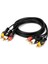 3rca Erkek 3 Rca Erkek Kompozit Ses Video Av Kablosu - 10 Metre 1