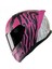 Motosiklet Kadın Kaskı Ece 22.R06 Sertifikalı Double Vizör Fiber Motor Kask Full Face Leopar Pink 1