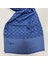 Elegance Şal Indigo Monogram Desenli 1090100-922 2