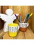 Papier Mache Geometrik Desenli Saksı/kalemlik 2
