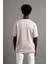 Oversize (Bol Kesim) Kalın Fitilli Bisiklet Yaka Kısa Kol T-Shirt 3