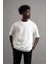 Oversize (Bol Kesim) Bisiklet Yaka Örgülü Likralı Kısa Kol T-Shirt 4