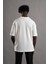 Oversize (Bol Kesim) Bisiklet Yaka Örgülü Likralı Kısa Kol T-Shirt 5