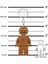 Minifigures KE182H Gingerbread Man LED Key Chain 3