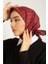 Bordo Monogram Desenli Tivil Ipek Eşarp 11393-11 1