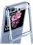 Samsung Galaxy Z Flip 6 Kılıf Renkli Kenarlı Arkası Şeffaf Sert Kipta Kapak 2