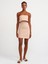91231 Straplez Mini Elbise-Bej 3