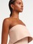 91231 Straplez Mini Elbise-Bej 4