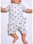 Bebek Pijama Takımı Kalp Puan Desen Baskılı Grimelanj Kısakol Şort Yenidoğan Çocuk Pijama 1