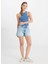 Normal Bel Loose Fit Açık Mavi Kadın Şort W21T202088H94-JEAN Şort 1
