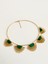 Tasarım Kedi Gözü Taşlı Golden Hour Choker Kolye - Yeşil 1