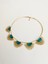 Tasarım Kedi Gözü Taşlı Golden Hour Choker Kolye - Mavi 1